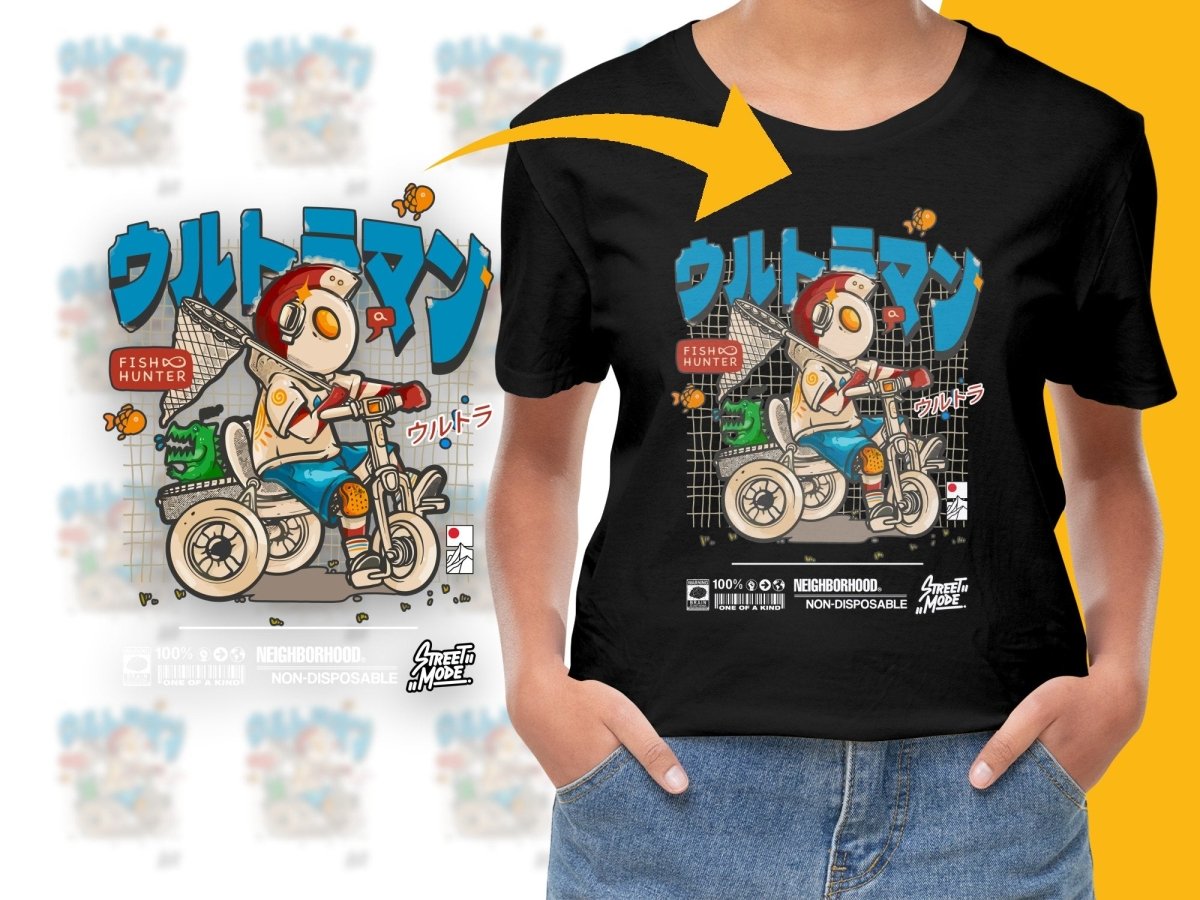 Fish Hunter Character Graphic Urban Style PNG File - Teepew