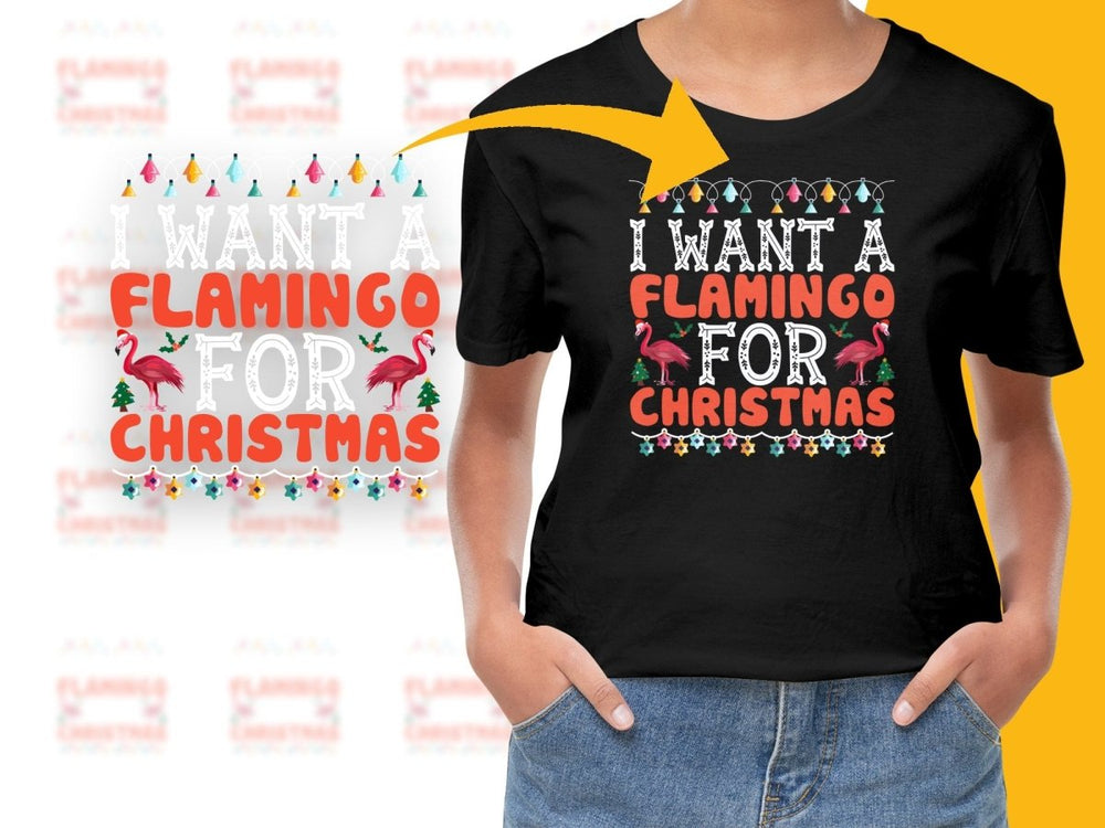 Flamingo Christmas Festive Graphic PNG File - Teepew
