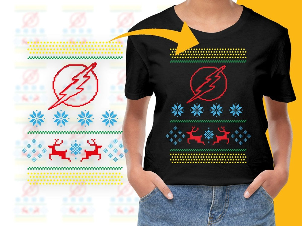Flash Christmas Lightning Bolt and Reindeer PNG File - Teepew