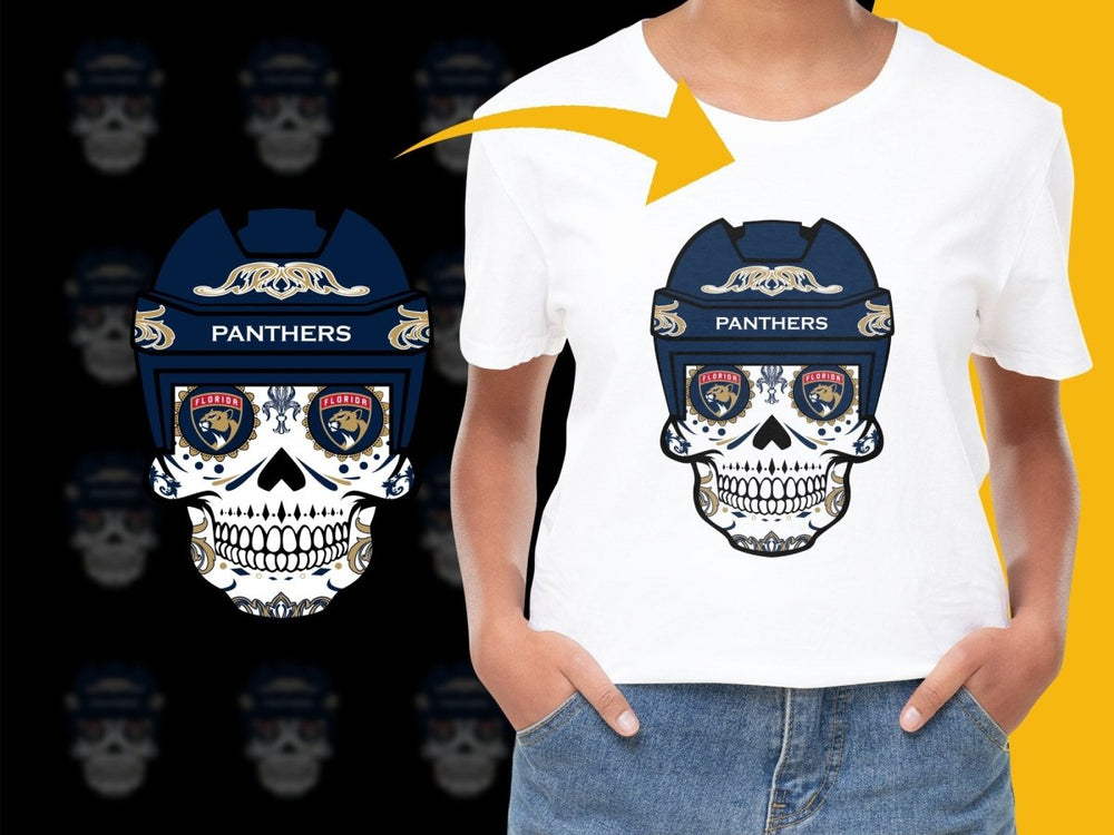 Florida Panthers Sugar Skull Design PNG File - Teepew