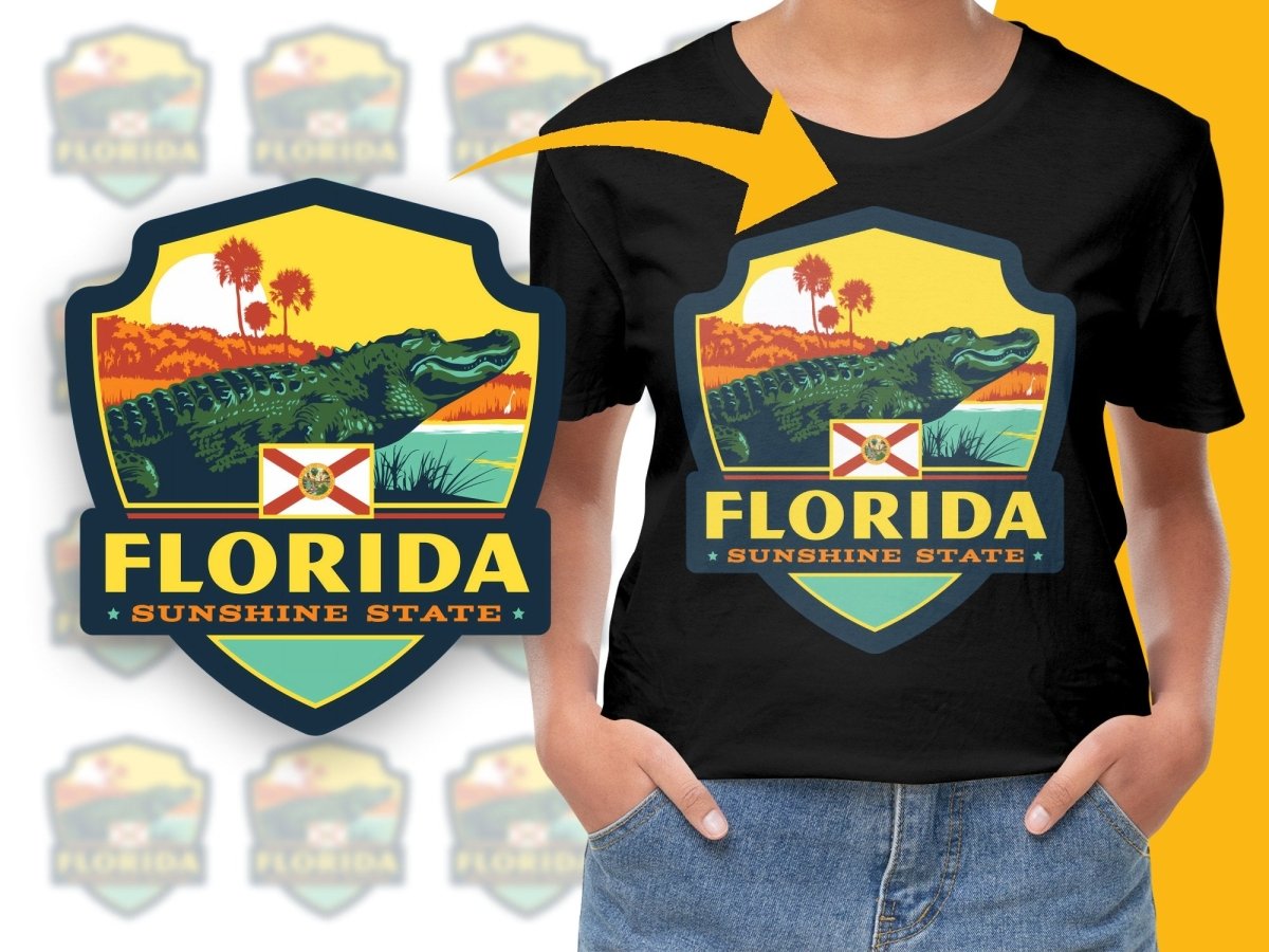 Florida Sunshine State Alligator Graphic PNG File - Teepew