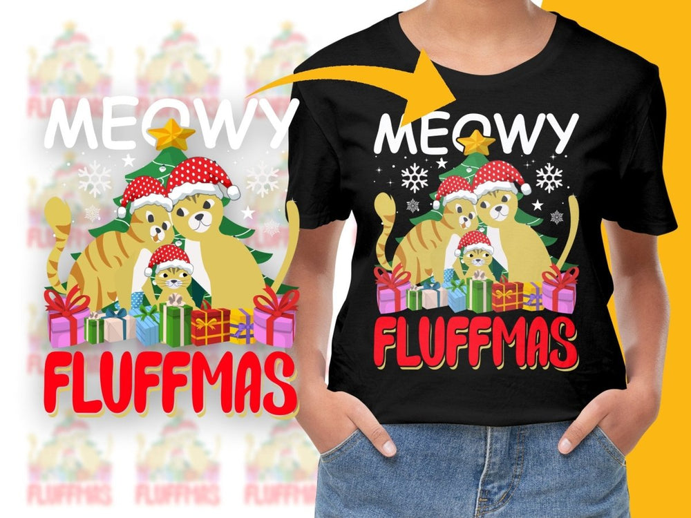 Fluffmas Festive Cat Family Christmas PNG File - Teepew