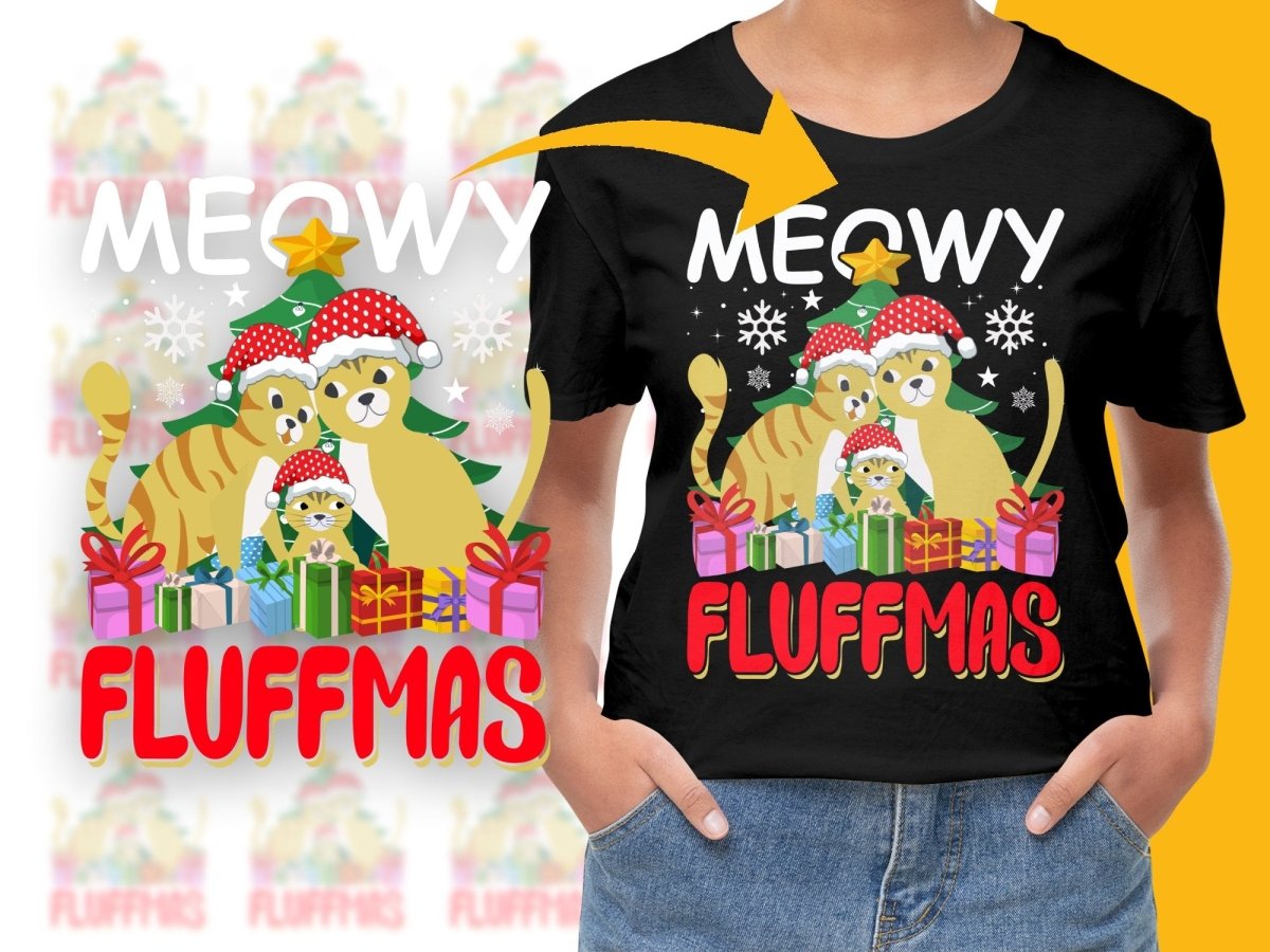 Fluffmas Festive Cat Family Christmas PNG File - Teepew