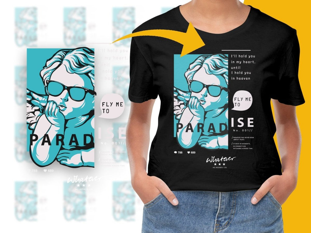 Fly Me to Paradise Angel Graphic PNG File - Teepew