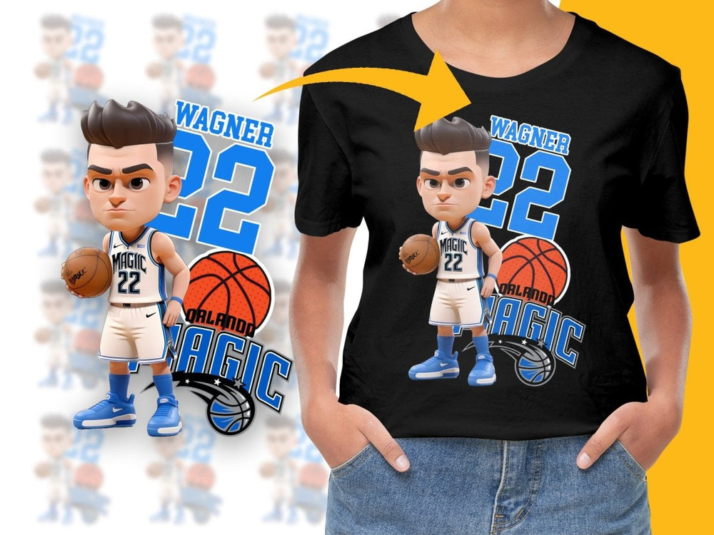 Franz Wagner Orlando Magic Cartoon Basketball Player PNG File - Teepew