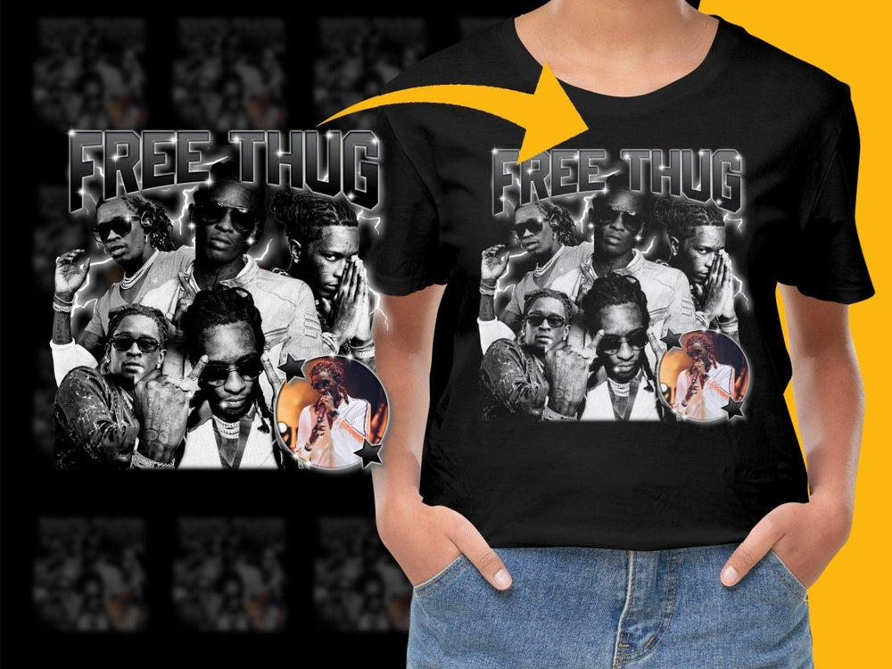 Free Thug Graphic Tee Urban Hip - Hop Design PNG File - Teepew