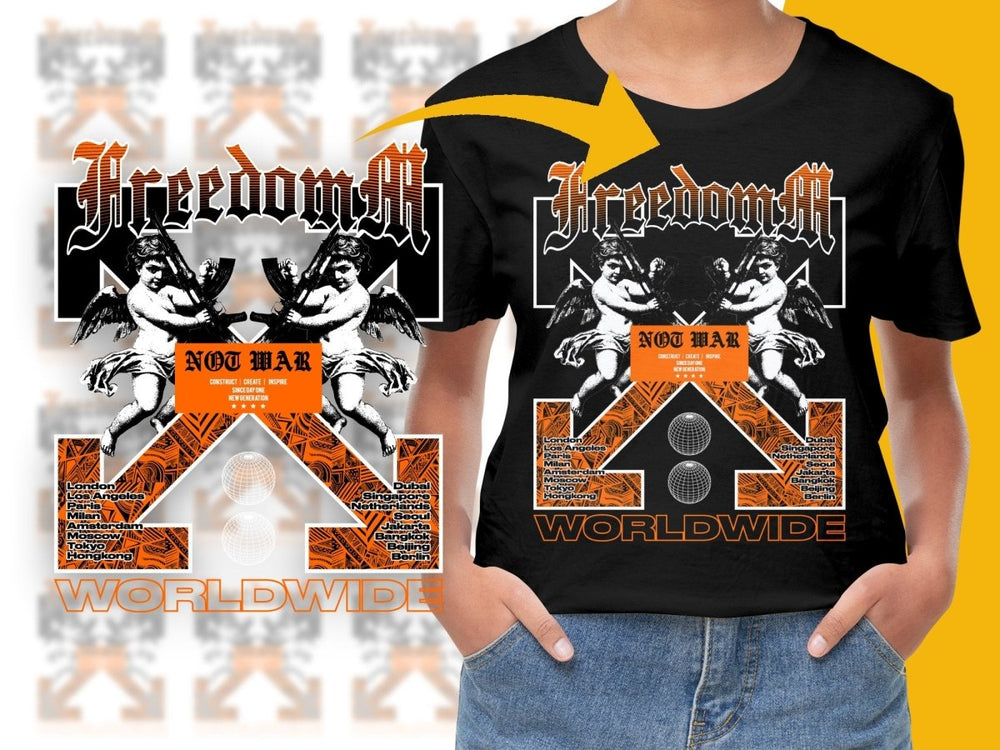 Freedom Not War PNG File Worldwide Locations Design - Teepew
