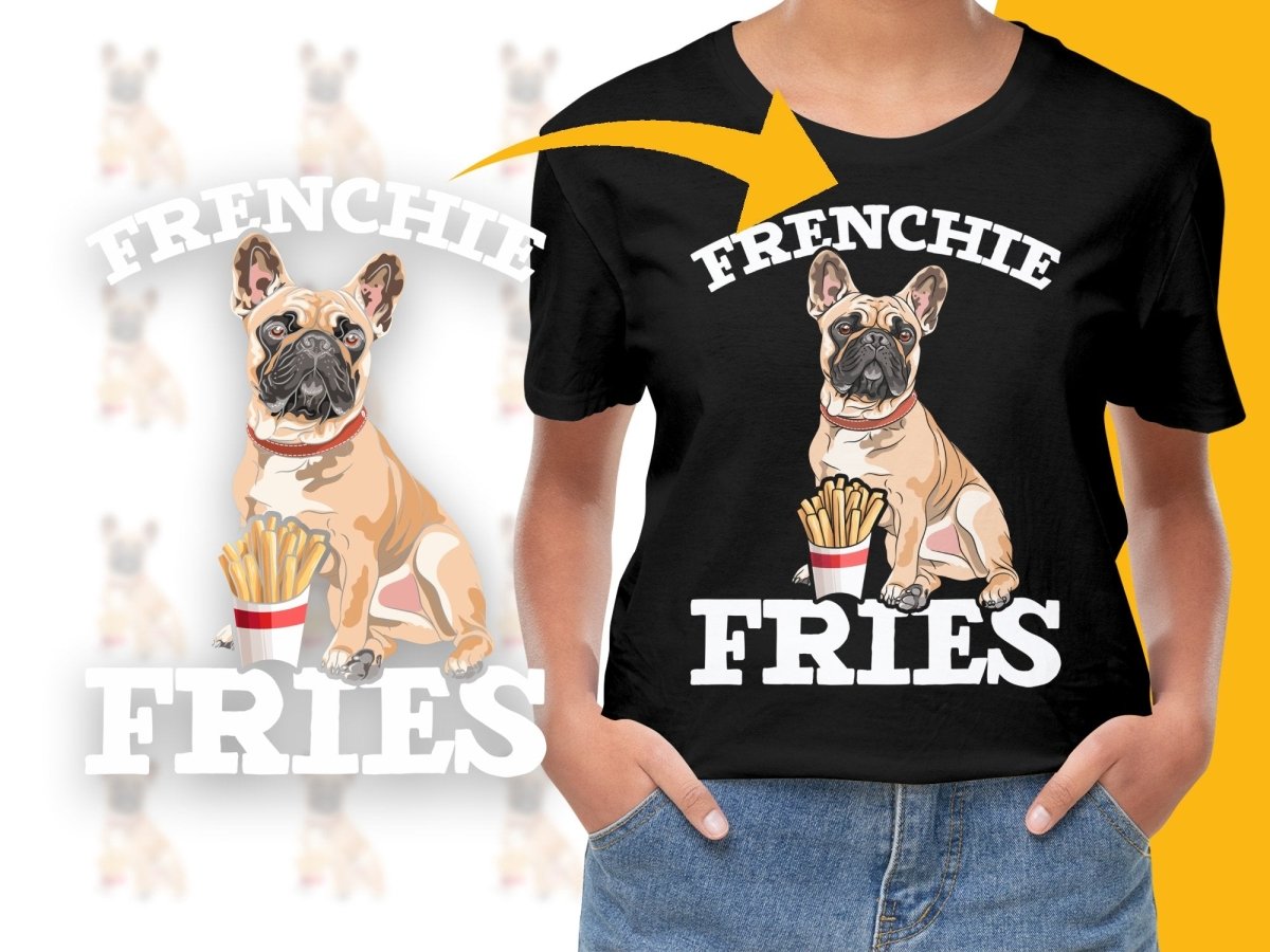 French Bulldog Frenchie Fries Graphic PNG File - Teepew