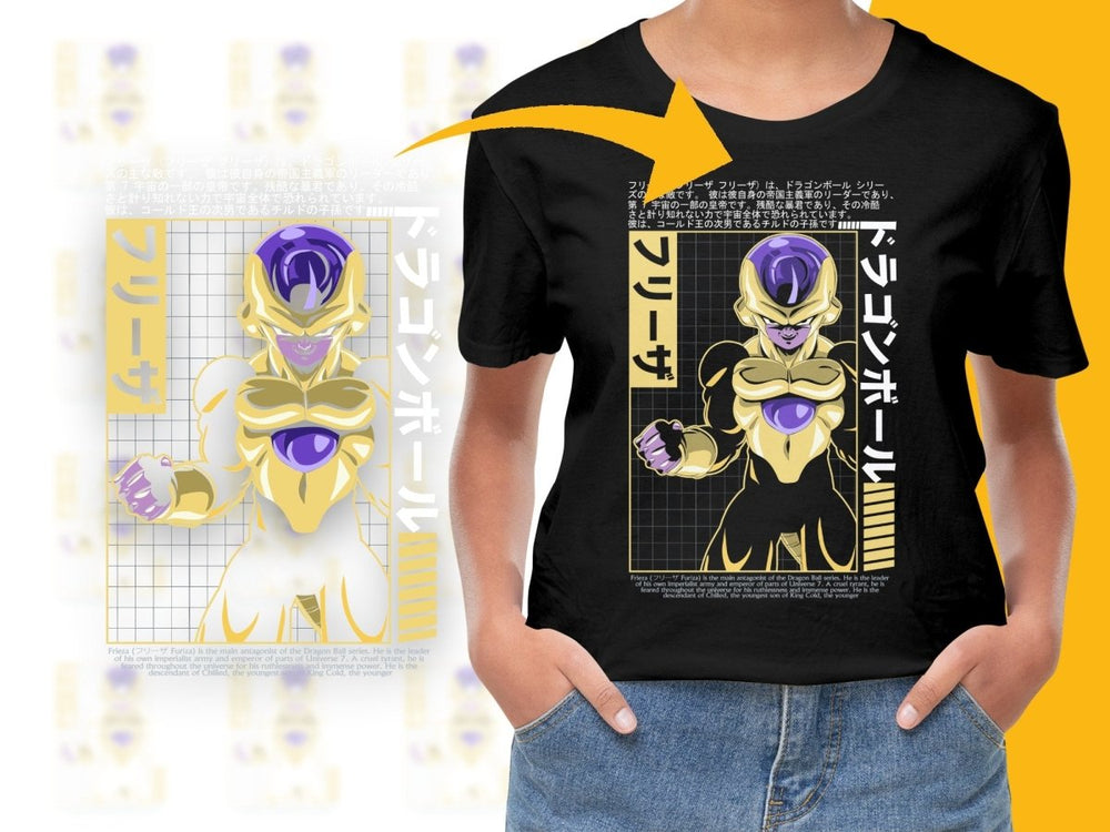 Frieza Dragon Ball Gold and Purple Design PNG File - Teepew
