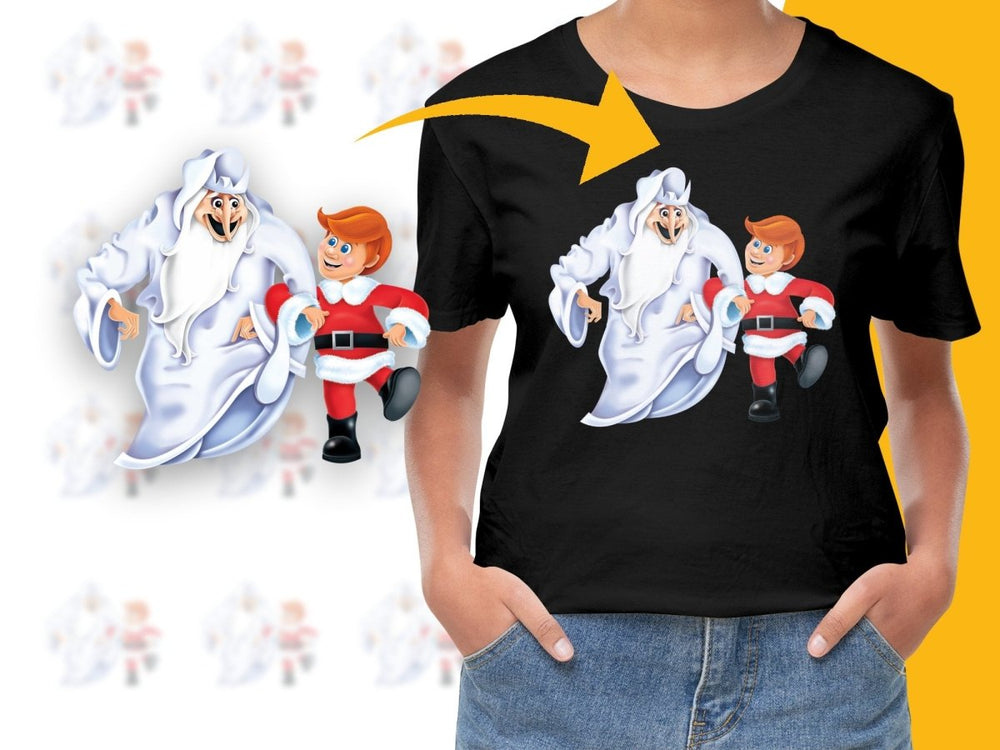 Frosty the Snowman and Young Santa Christmas PNG File - Teepew