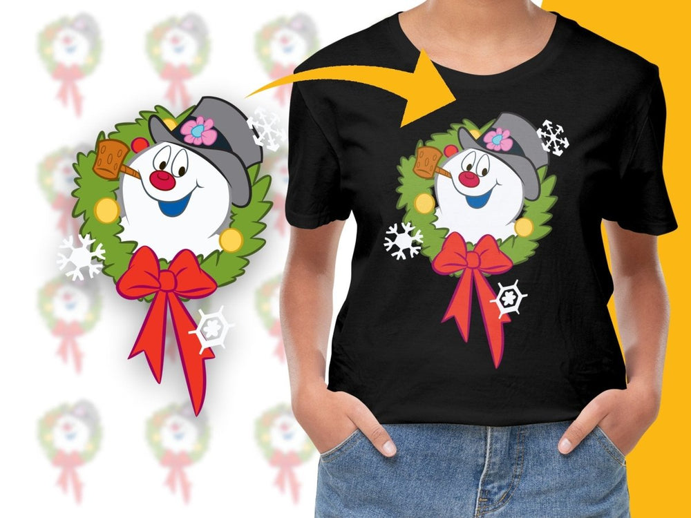 Frosty the Snowman Christmas Wreath PNG File - Teepew