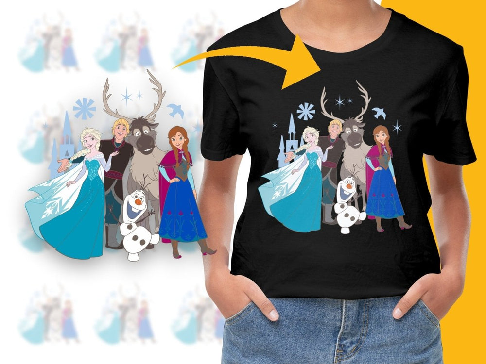 Frozen Characters Celebrating Christmas PNG File - Teepew