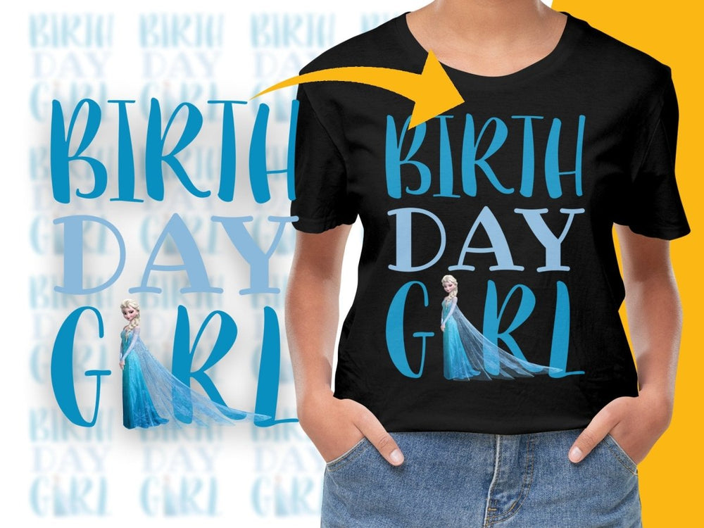 Frozen Elsa Birthday Girl Themed PNG File - Teepew