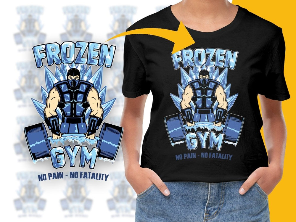 Frozen Mortal Combat Gym No Pain No Fatality Graphic PNG File - Teepew