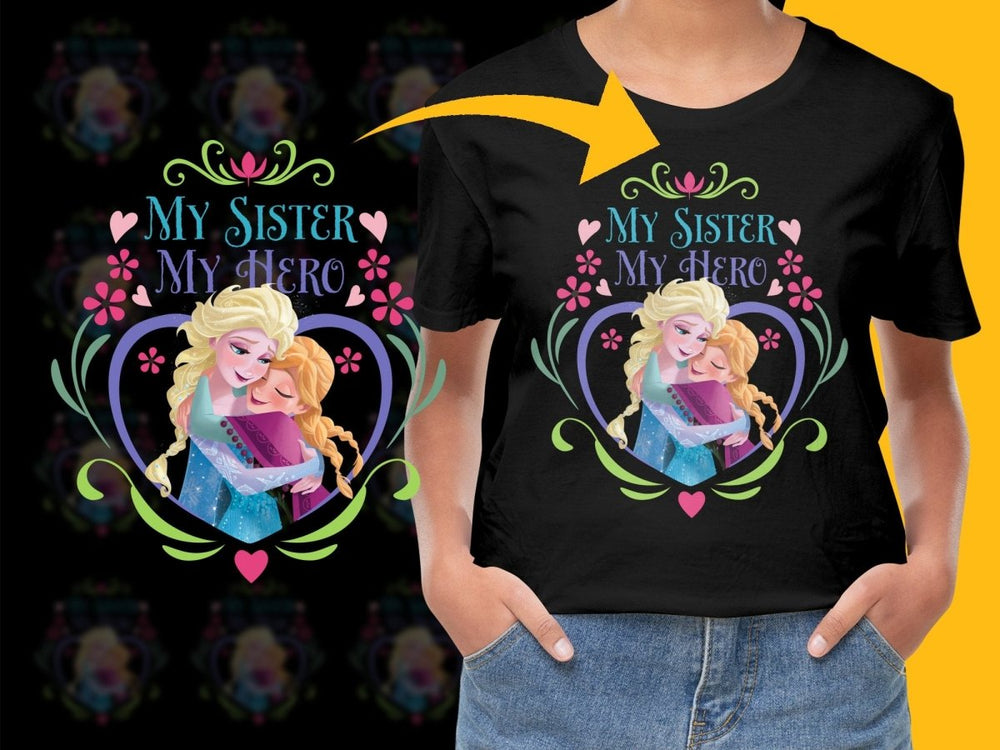 Frozen My Sister My Hero Christmas Graphic PNG File - Teepew