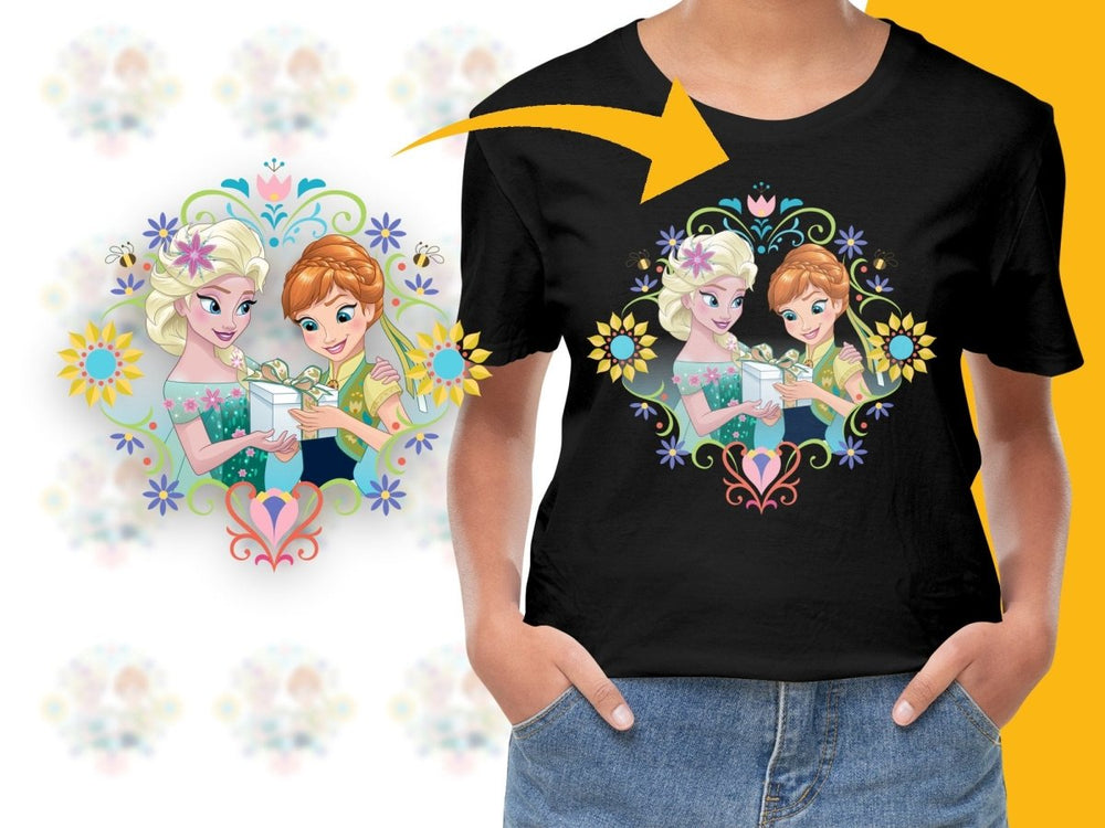 Frozen Sisters Giving Present Digital - Teepew