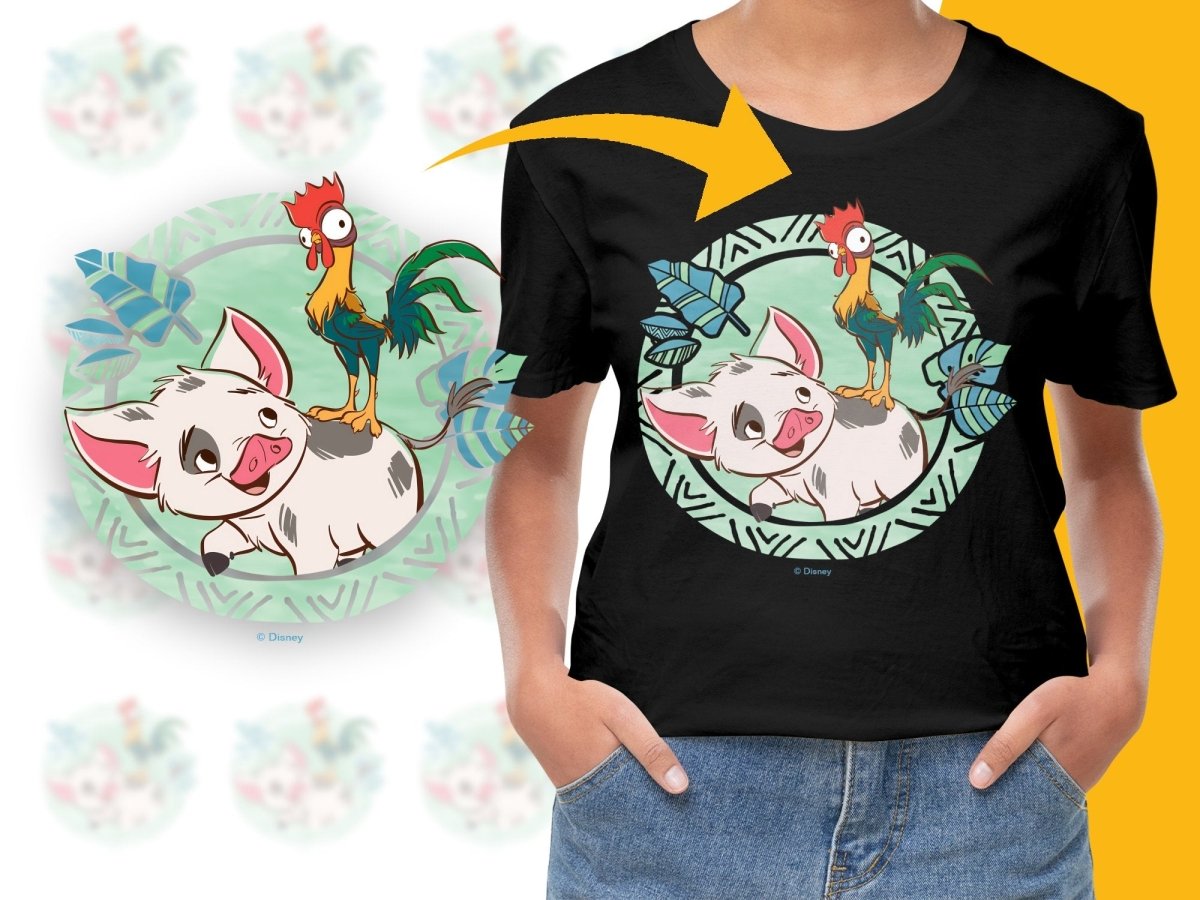 Fun Cartoon PNG File Featuring Pua and Heihei from Disney - Teepew