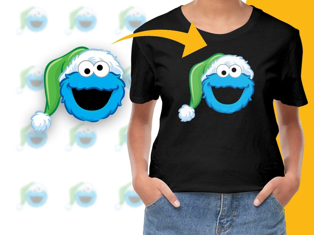 Fun Christmas Cookie Monster Holiday PNG File - Teepew