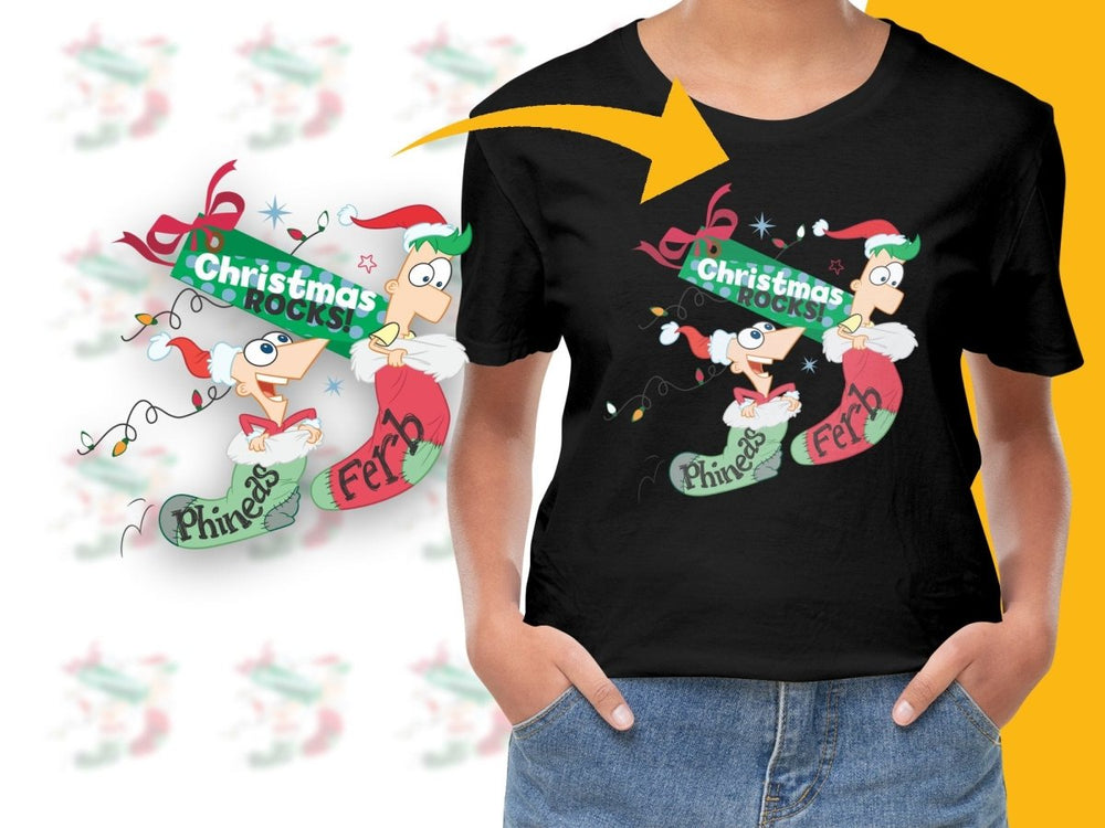 Fun Christmas Rocks Phineas and Ferb PNG File - Teepew