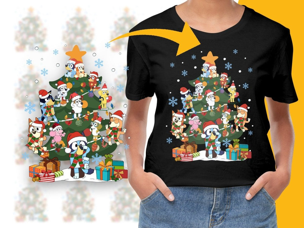 Fun Christmas with Bluey Friends PNG File - Teepew