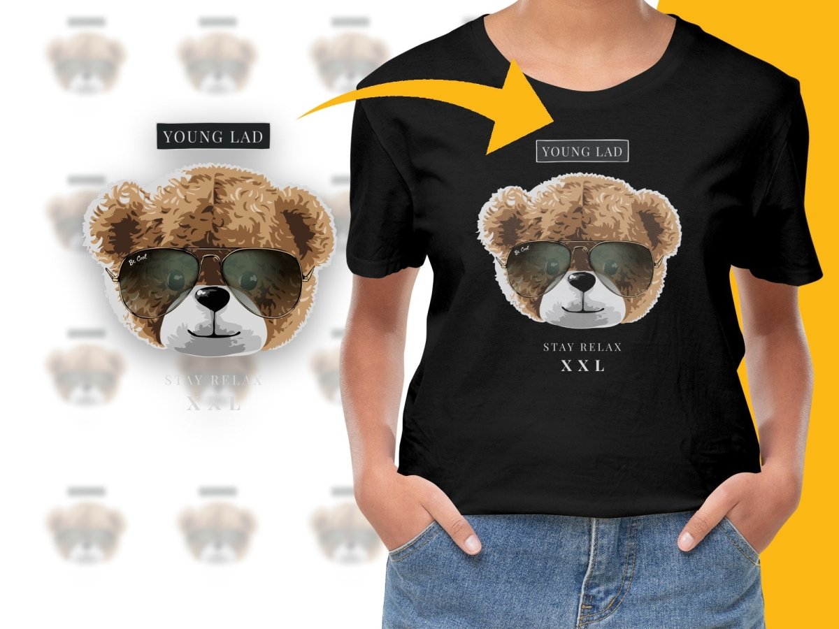 Fun Cool Bear with Sunglasses Young Lad PNG File - Teepew