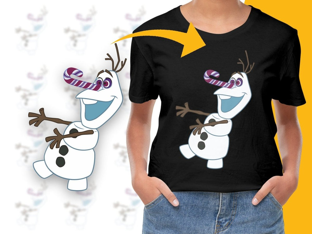 Fun Olaf with Candy Cane Nose Christmas PNG File - Teepew