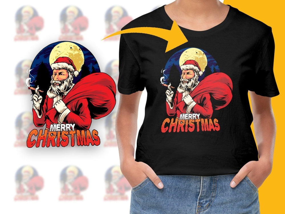 Fun Santa Merry Christmas Graphic PNG File - Teepew