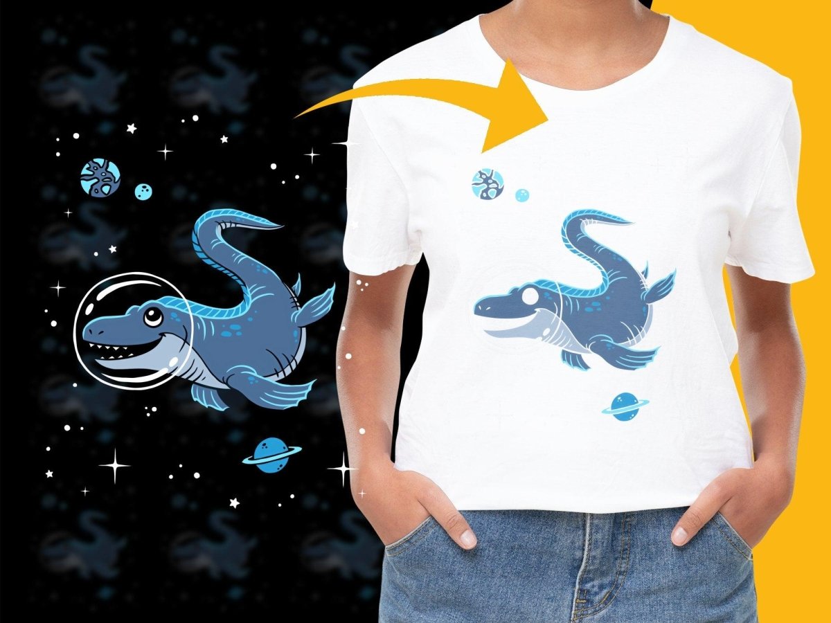 Fun Space Adventure with Garchomp Graphic PNG File - Teepew