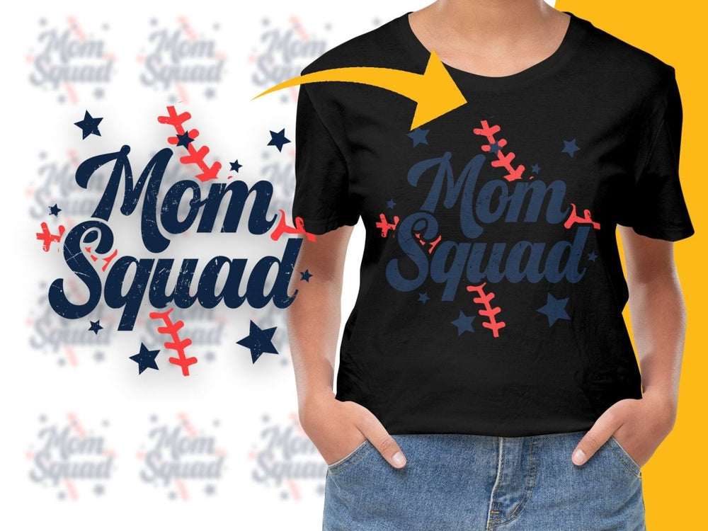 Fun Stylish Mom Squad Graphic Printed PNG File - Teepew