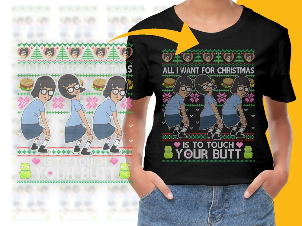 Fun Tina Belcher Dancing Style Christmas PNG File - Teepew
