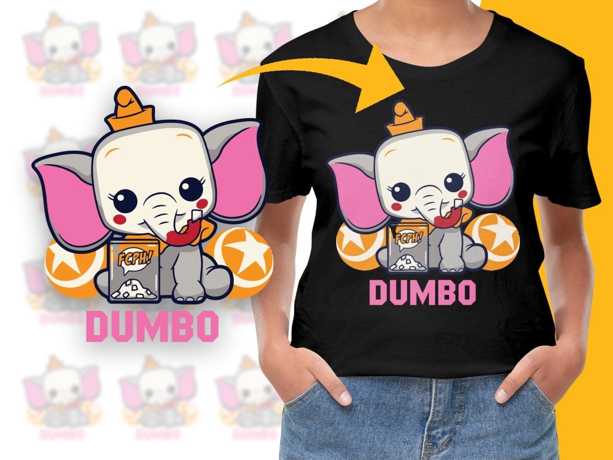 Funko Pop Adorable Elephant Cartoon Dumbo Theme PNG File - Teepew