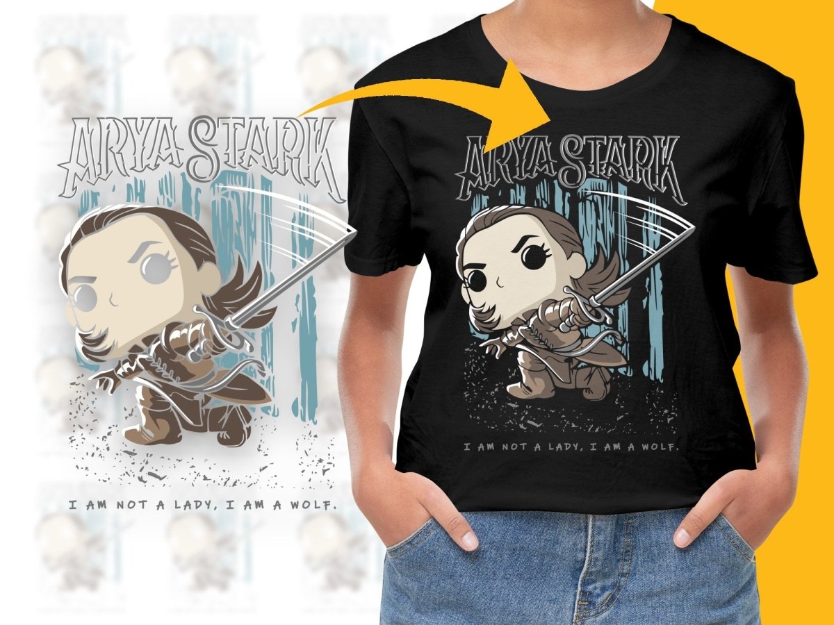 Funko Pop Arya Stark I Am Not A Lady I Am A Wolf PNG File - Teepew