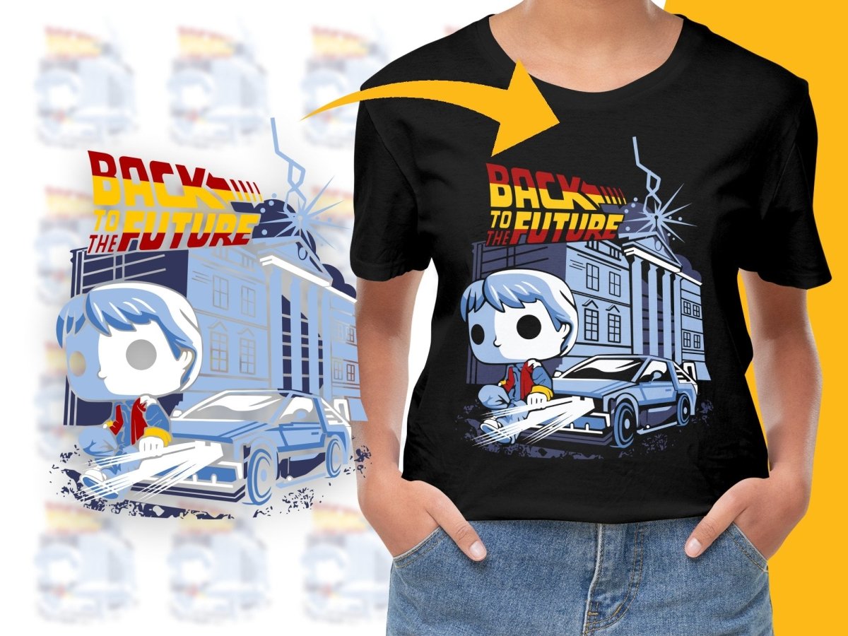 Funko Pop Back to the Future Time Traveling Delorean PNG File - Teepew