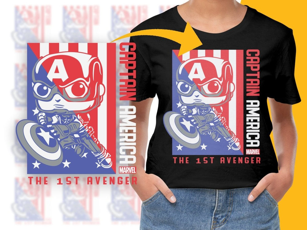 Funko Pop Captain America The 1st Avenger PNG File - Teepew