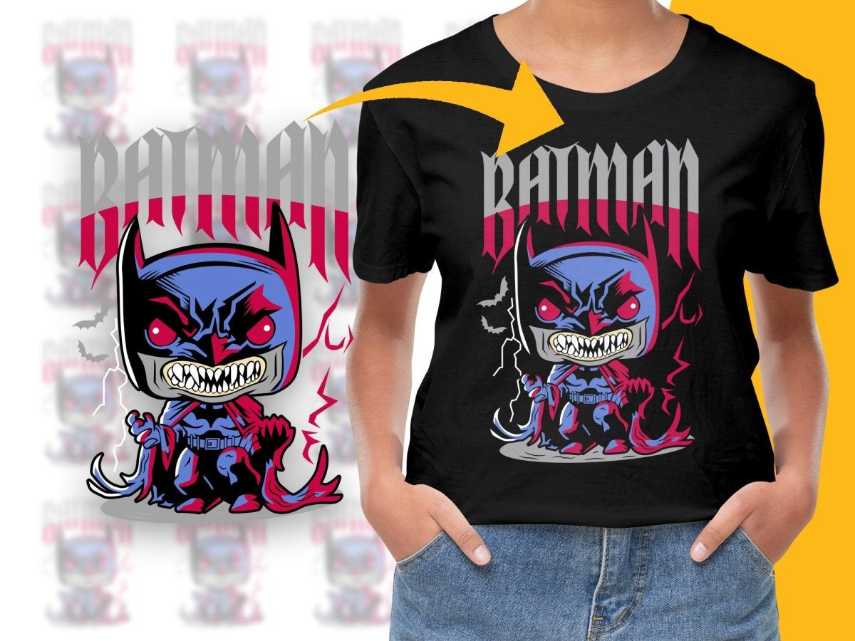 Funko Pop Fierce Superhero Chibi Batman PNG File - Teepew