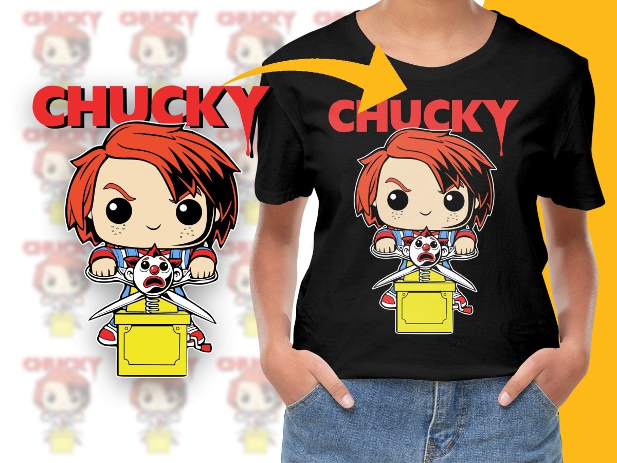 Funko Pop Fun and Creepy Chucky Inspired work PNG File - Teepew
