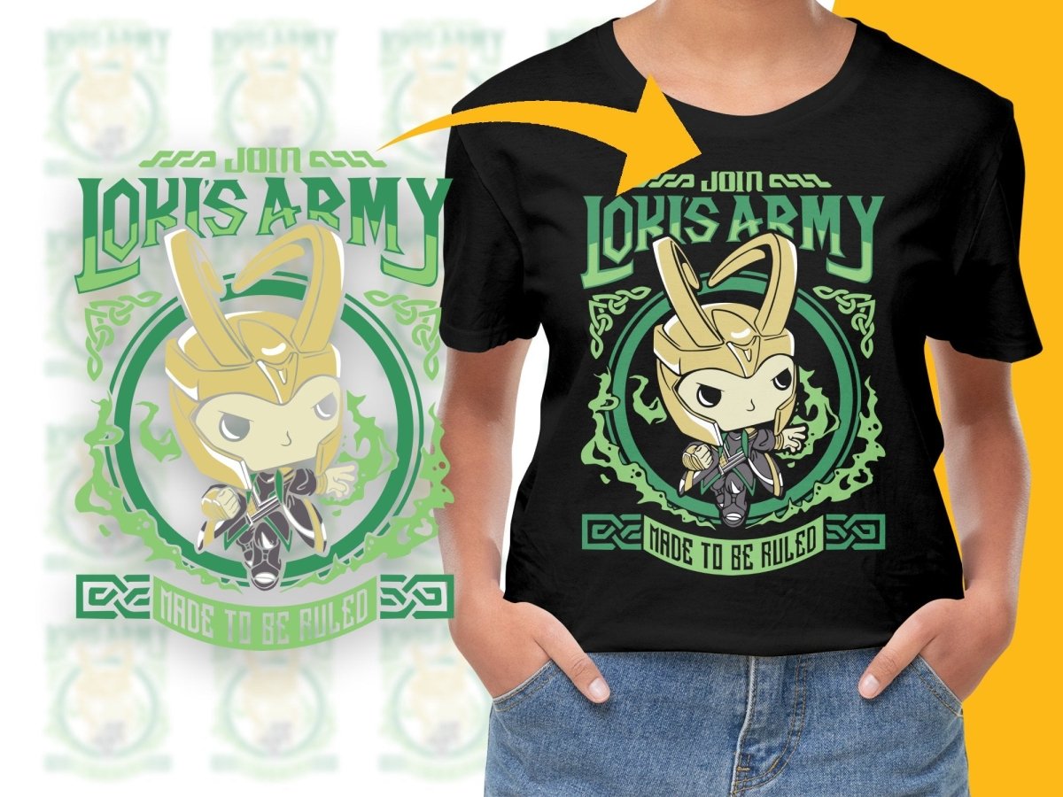 Funko Pop Join Loki's Army Made to Be Ruled PNG File - Teepew