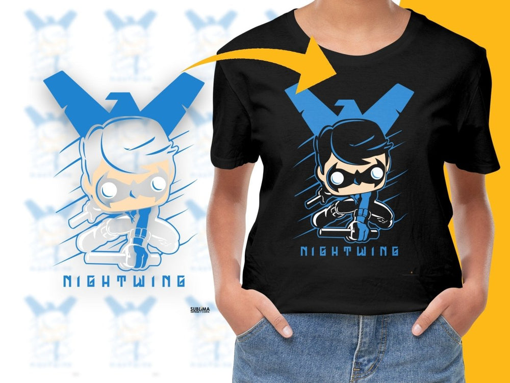 Funko Pop Nightwing Pop Blue and White PNG File - Teepew