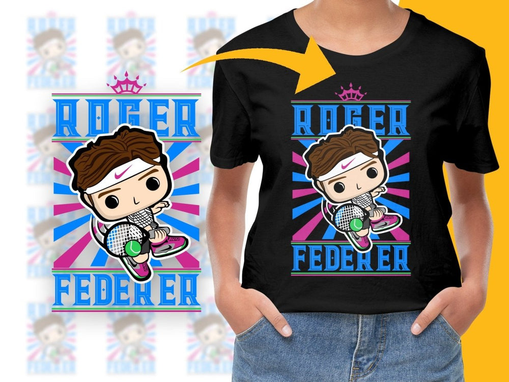 Funko Pop Playful Roger Federer in Action PNG File - Teepew