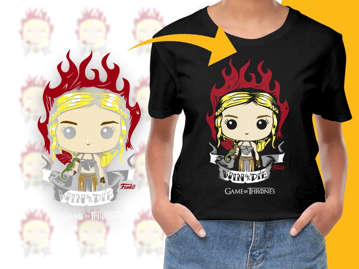 Funko Pop Stunning Dragon Queen with Fiery Hair PNG File - Teepew