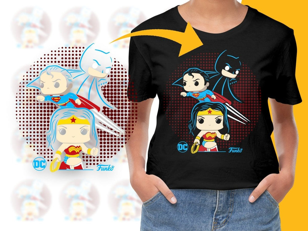 Funko Pop Superhero Style Batman Superman Wonder Woman PNG File - Teepew