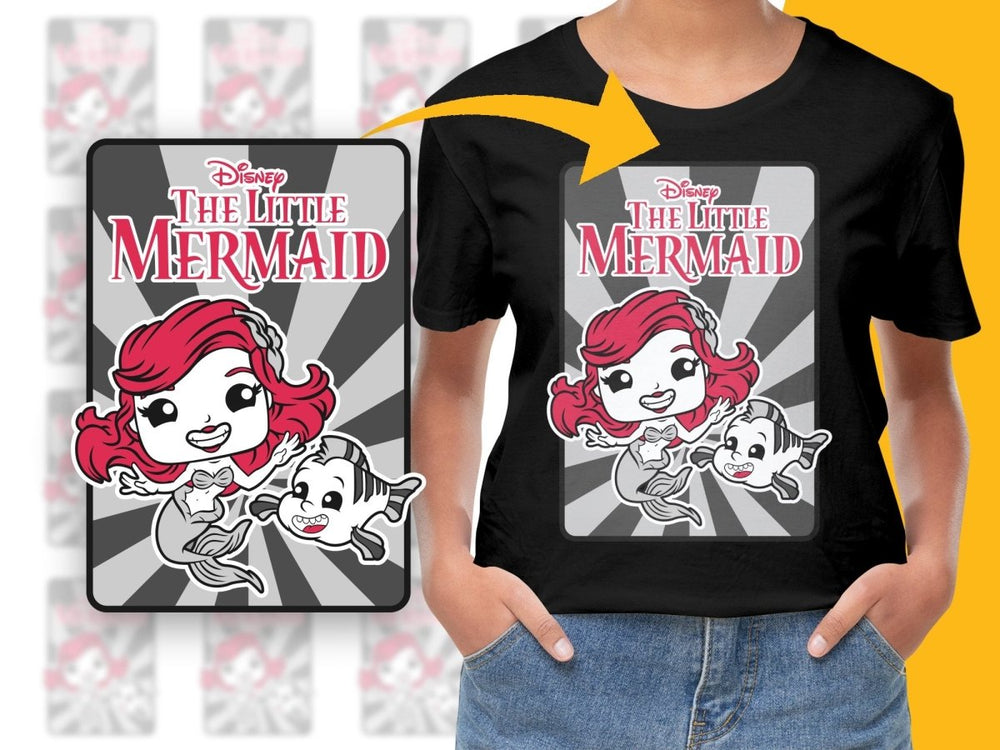 Funko Pop The Little Mermaid Ariel and Flounder PNG File - Teepew