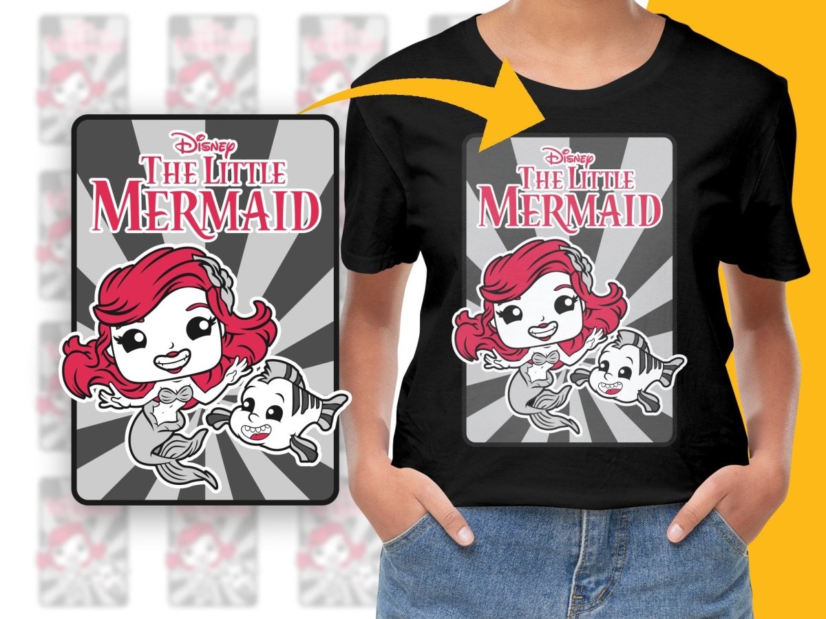 Funko Pop The Little Mermaid Ariel and Flounder PNG File - Teepew
