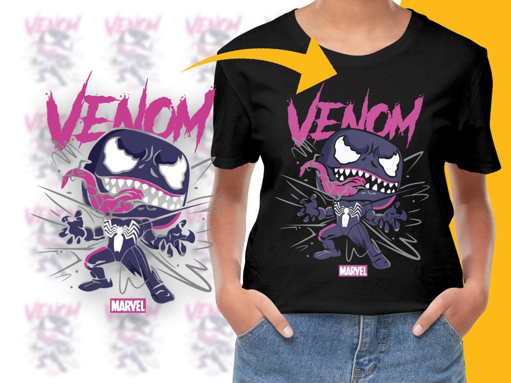 Funko Pop Venom Burst with Abstract Letters PNG File - Teepew