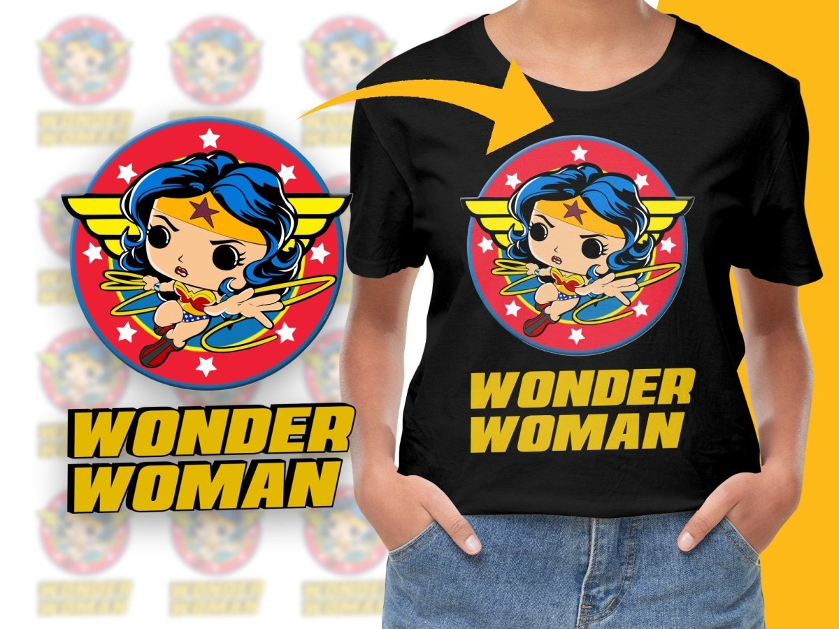 Funko Pop Wonder Woman Pop Style PNG File - Teepew