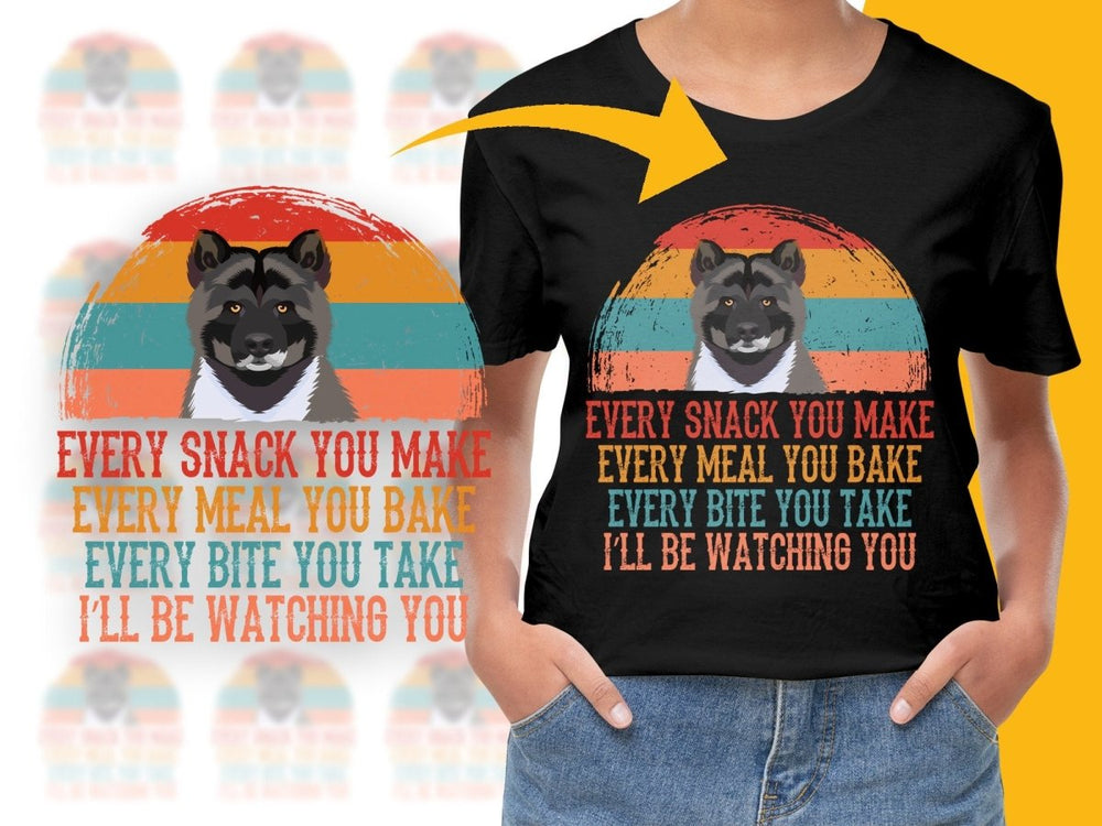 Funny Akita Dog Watching You Every Bite You Take PNG File - Teepew