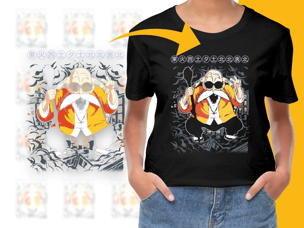 Funny Anime Grandpa Eating Fish Design PNG File - Teepew