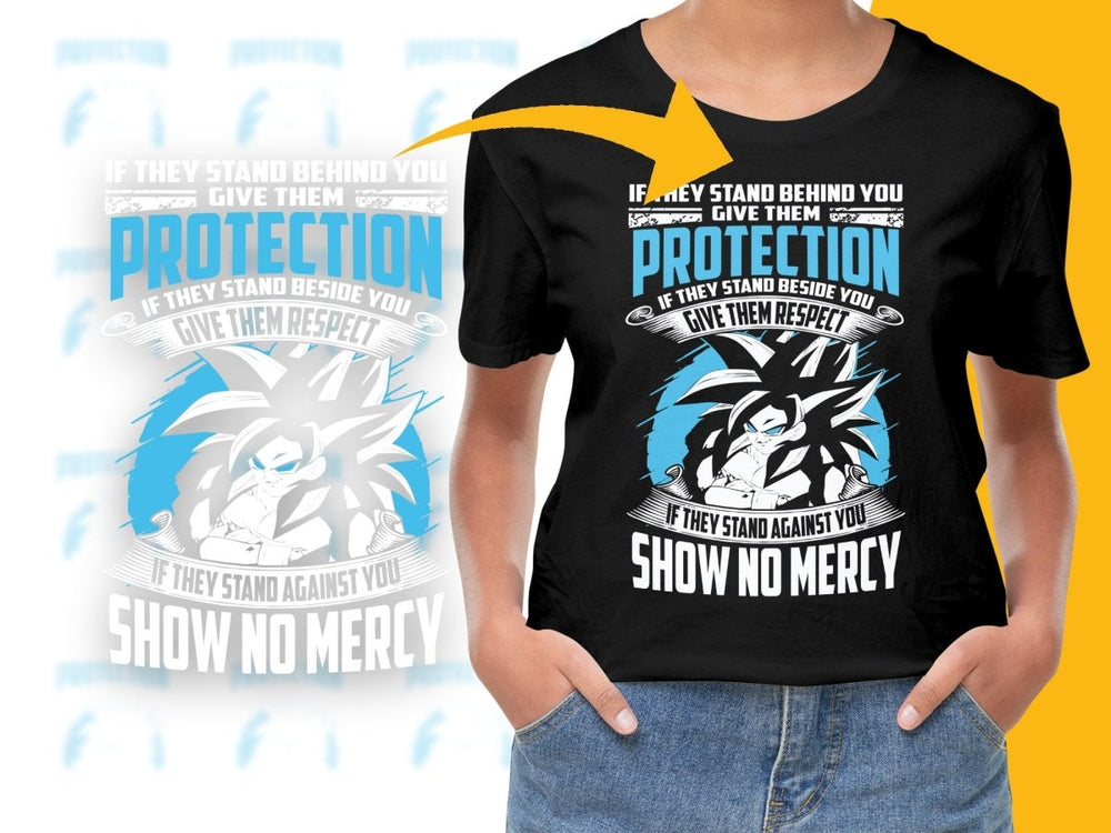 Funny Anime Protection Respect Show No Mercy PNG File - Teepew