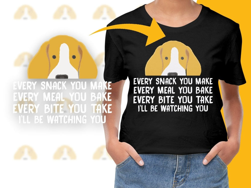 Funny Beagle Watching Every Bite You Take PNG File - Teepew