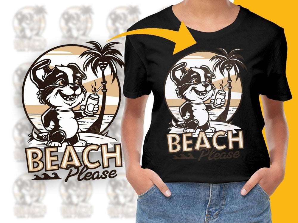 Funny Cartoon Beach Please Corgi Drinking PNG File - Teepew